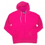 Independent Trading Lightweight Zip Front Hoody in Brite Pink