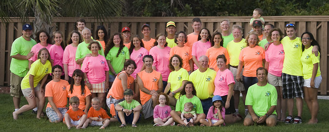 Colorful Family Reunion Photo