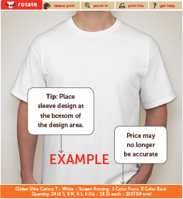 An example of how to add a design to the sleeve of a product.