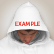 Readable Hood Up Hood Print Style