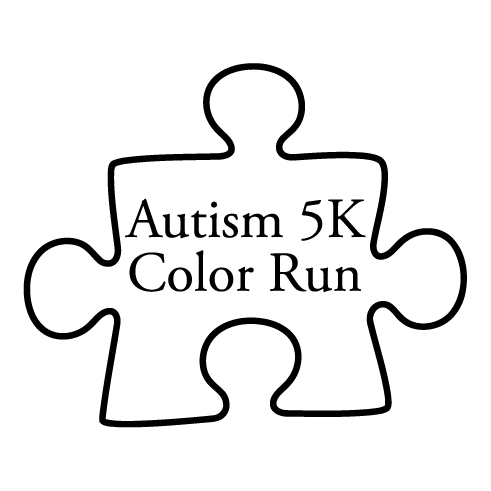 Autism 5K Color Run shirt design - zoomed