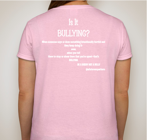 "NO BULLYING ALLOWED HERE" Fundraiser - unisex shirt design - back