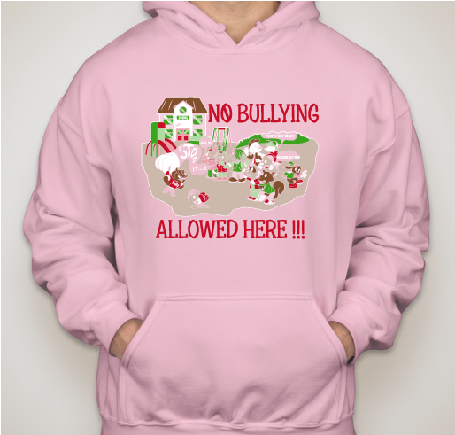 "NO BULLYING ALLOWED HERE" Fundraiser - unisex shirt design - front