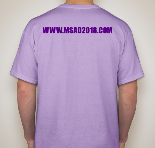 The official 2018 MSAD T's Fundraiser - unisex shirt design - back