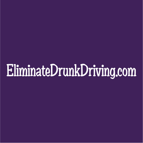 We're NOT AGAINST drinking, We're AGAINST DRINKING & DRIVING Purple shirt design - zoomed