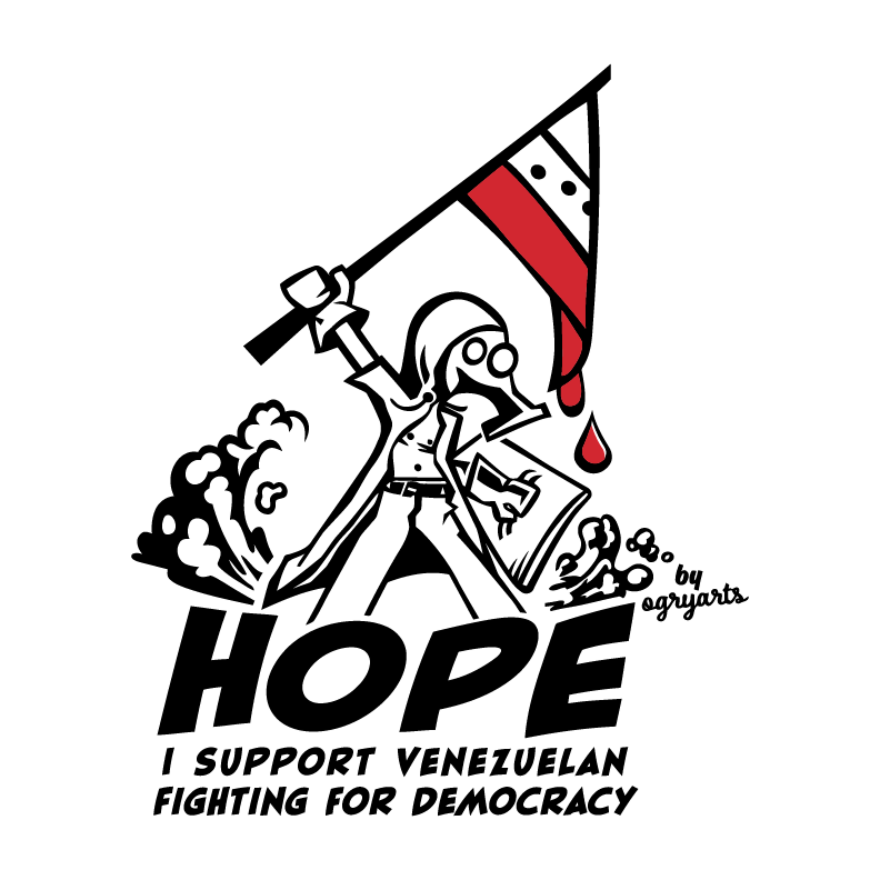 Support for Venezuelan's Fighting for Democracy shirt design - zoomed