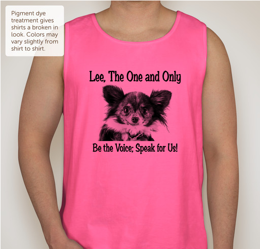 Lee and Frankie's Tanks and Vees fundraiser 2017 Fundraiser - unisex shirt design - front