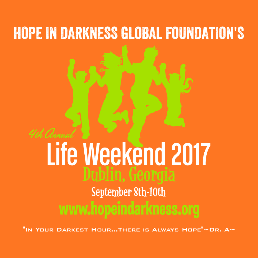 Life Weekend 2017 shirt design - zoomed