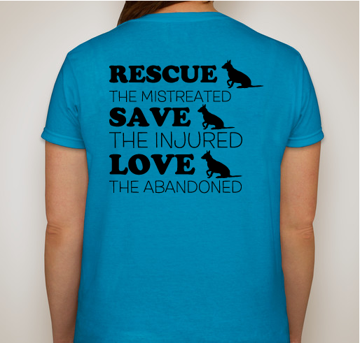 Help Jericho's save animals with t-shirts Fundraiser - unisex shirt design - back
