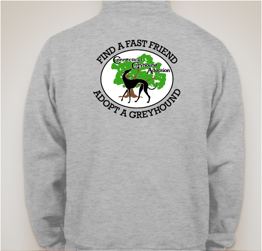 Connecticut Greyhound Adoption Fundraiser - unisex shirt design - back