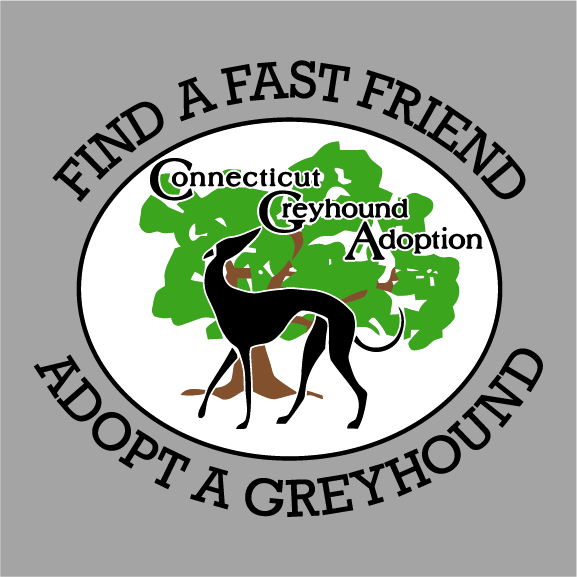 Connecticut Greyhound Adoption shirt design - zoomed