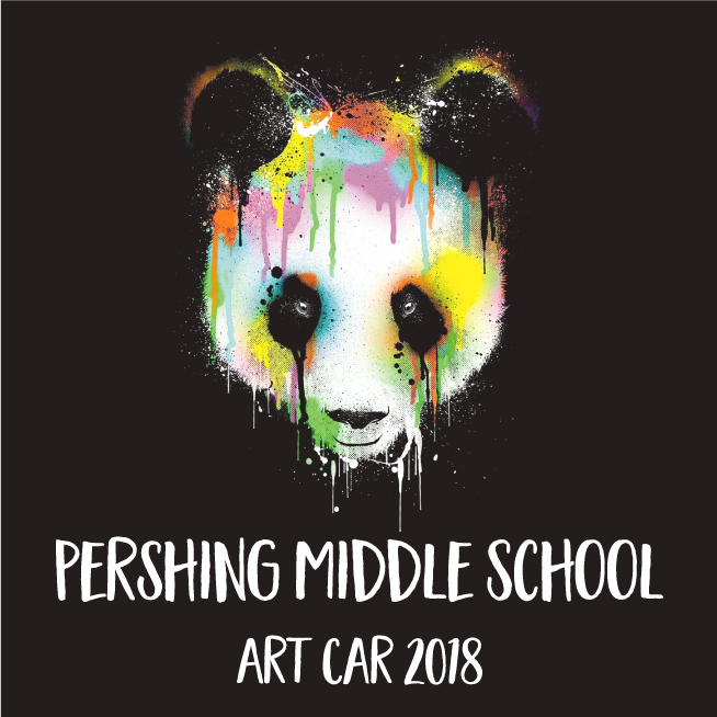 Pershing Middle School Art Car Festival 2018 shirt design - zoomed