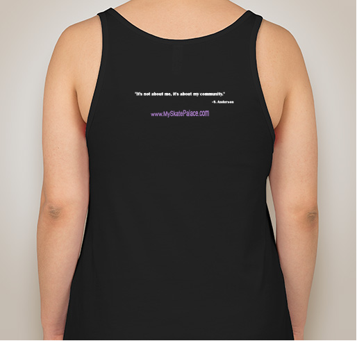 We just want to ROLLER SKATE! Fundraiser - unisex shirt design - back