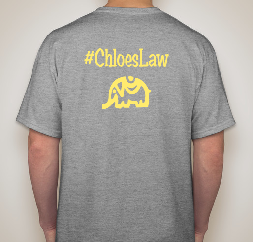 Chloe's Law Fundraiser - unisex shirt design - back