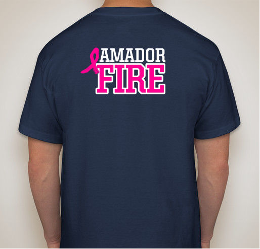 Amador Fire Protection District breast cancer awareness T-shirt Fundraiser - unisex shirt design - back