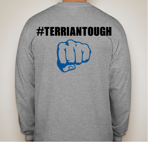 #TERRIANTOUGH Cancer Battle Fundraiser - unisex shirt design - back