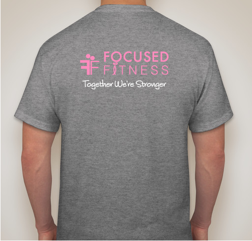 Sweat Pink Focused Fitness 2015 Fundraiser - unisex shirt design - back
