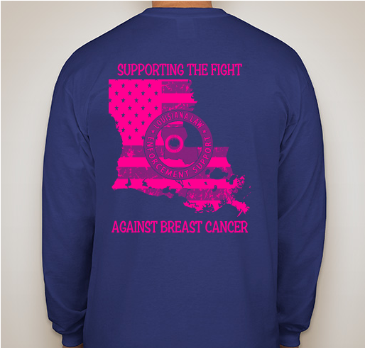 LAW ENFORCEMENT SUPPORTING BREAST CANCER AWARENESS Fundraiser - unisex shirt design - back