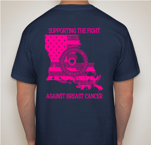 LAW ENFORCEMENT SUPPORTING BREAST CANCER AWARENESS Fundraiser - unisex shirt design - back