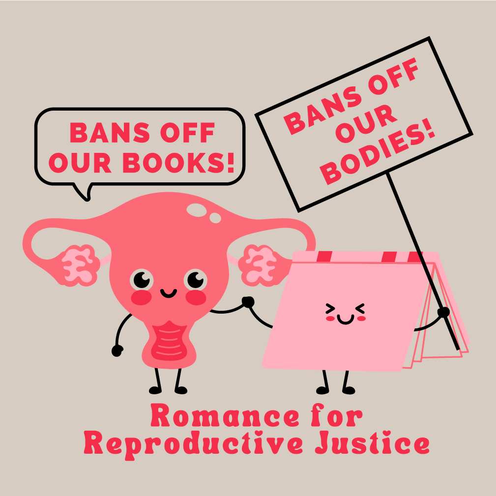 Romance for Reproductive Justice 2023 shirt design - zoomed