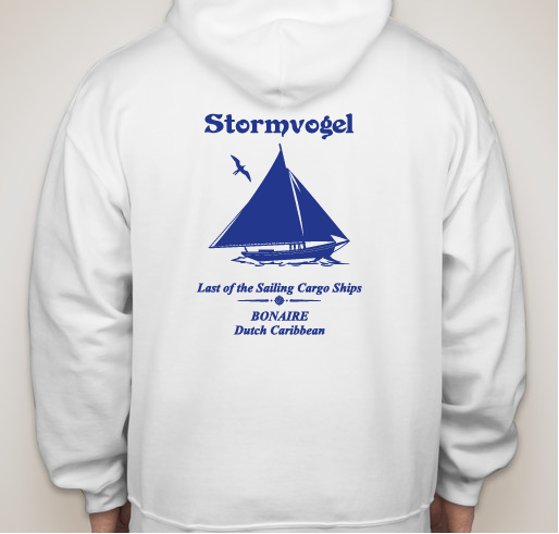 Stormvogel Rising. Project Stormvogel is a grassroots effort to save the last sailing cargo boat in the southern Caribbean. It encompasses youth development, heritage conservation and community pride. Fundraiser - unisex shirt design - back