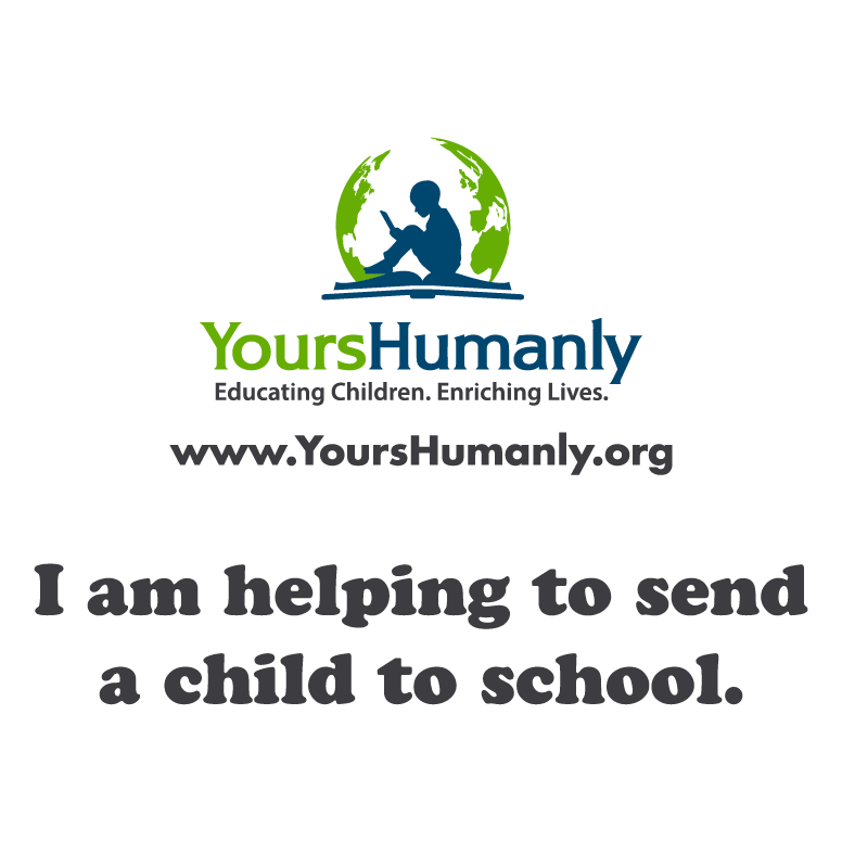 Yours Humanly #GivingTuesday EducationPLUS Campaign shirt design - zoomed