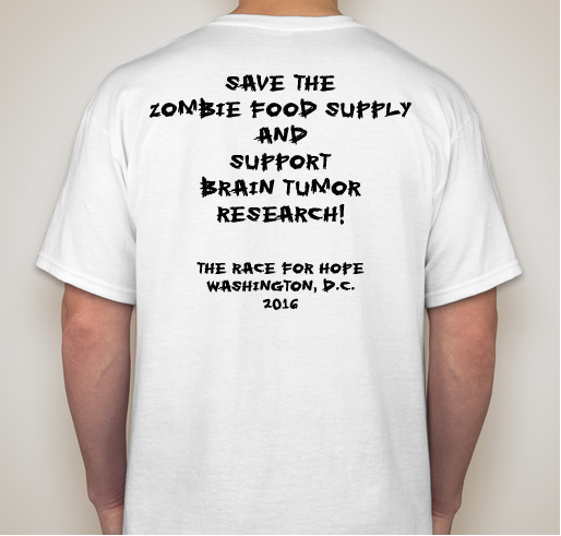 Zombies for Brains! Fundraiser - unisex shirt design - back
