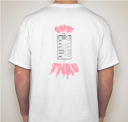 KnowRayJones - Come Thru Tee Fundraiser - unisex shirt design - back