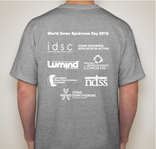 World Down Syndrome Day 2016 - GUnisex Tee Fundraiser - unisex shirt design - back