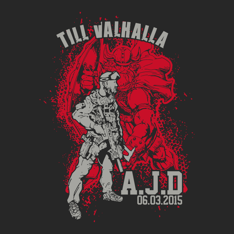 Till Valhalla shirt design - zoomed