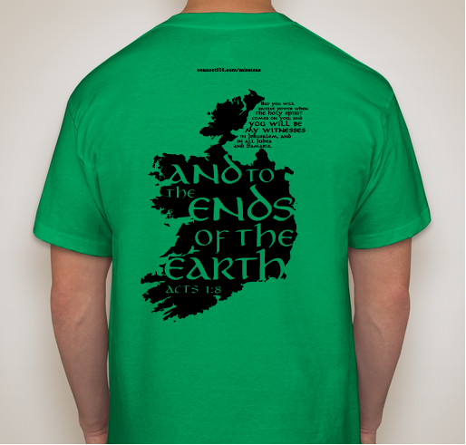 Ireland 2016 Connect Youth Missions Shirt Fundraiser - unisex shirt design - back