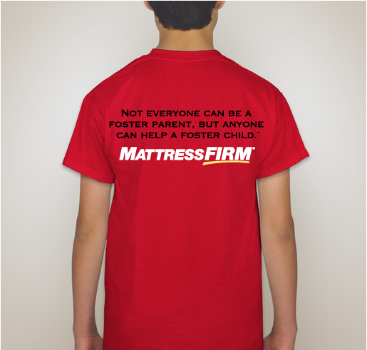 Mattress Firm Foster Kids Fundraiser - unisex shirt design - back