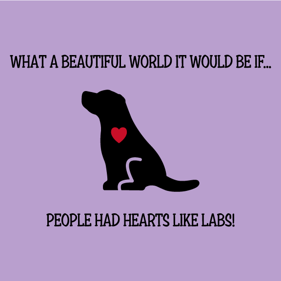 Hearts Like Labs shirt design - zoomed