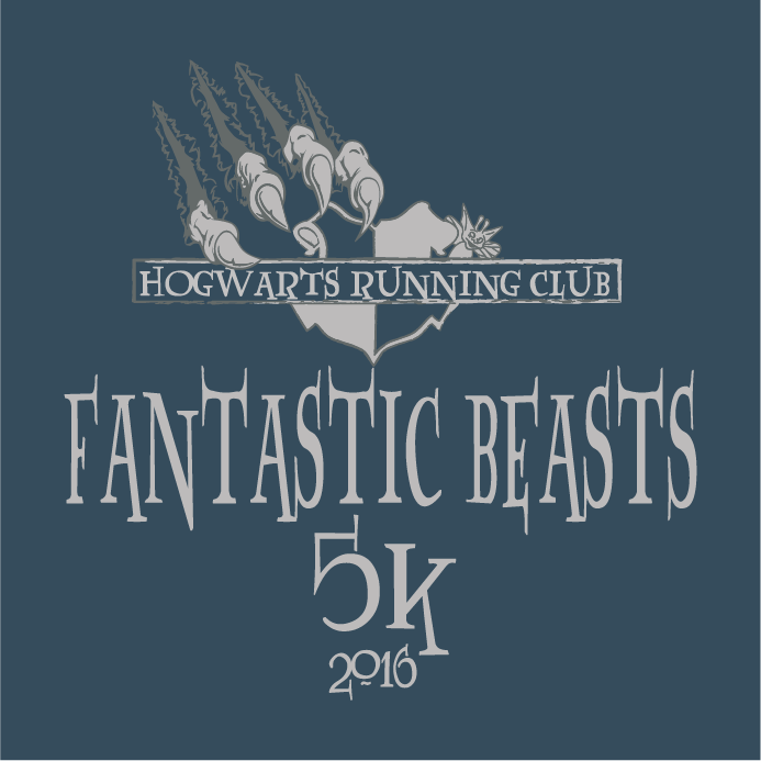 The Fantastic Beasts 5k shirt design - zoomed