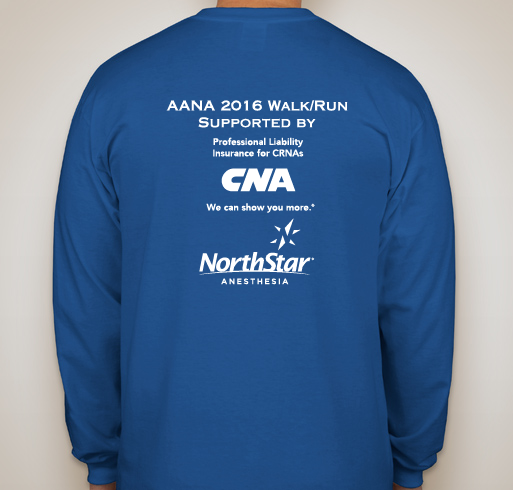 AANA 2016 Fun 5K Walk/Run Fundraiser - unisex shirt design - back
