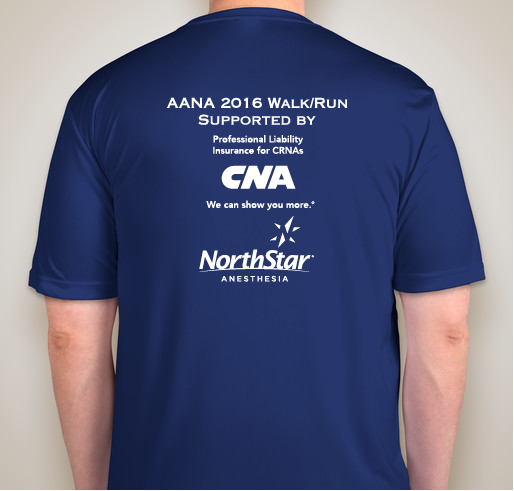 AANA 2016 Fun 5K Walk/Run - post meeting shirts Fundraiser - unisex shirt design - back