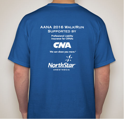AANA 2016 Fun 5K Walk/Run Fundraiser - unisex shirt design - back