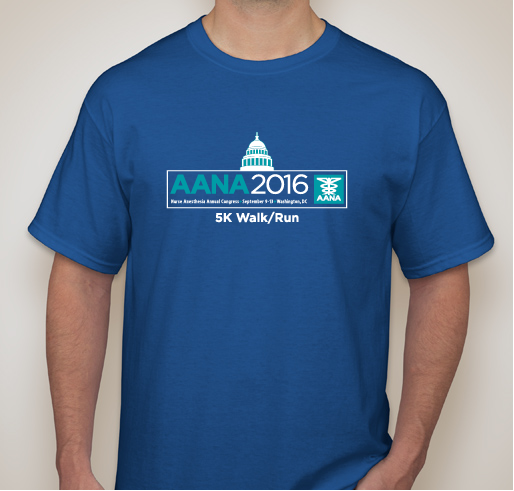 AANA 2016 Fun 5K Walk/Run - post meeting shirts Fundraiser - unisex shirt design - front