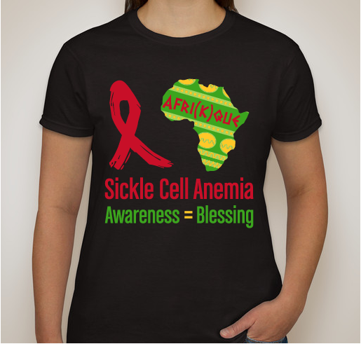 Be a blessing and raise awareness about Sickle Cell Anemia Fundraiser - unisex shirt design - front