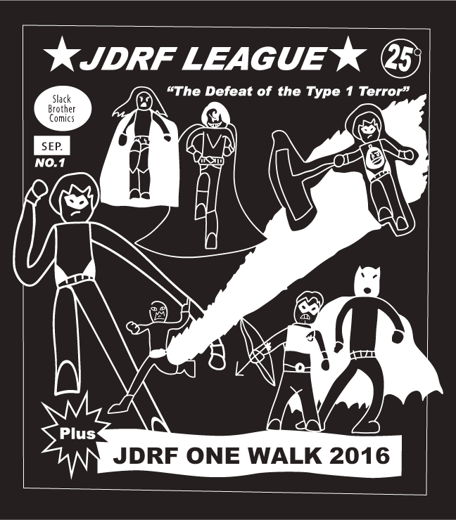 Vincent's JDRF League shirt design - zoomed