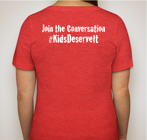 Kids Deserve It Women's V-Neck Shirts Fundraiser - unisex shirt design - back