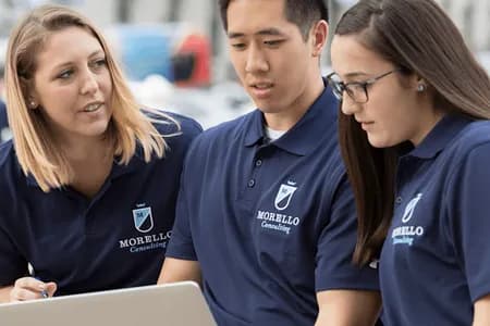 consultants wearing professional-looking uniforms