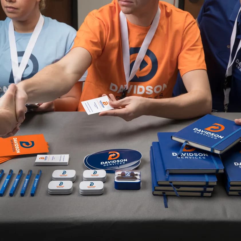 stickers as leave behinds for event marketing