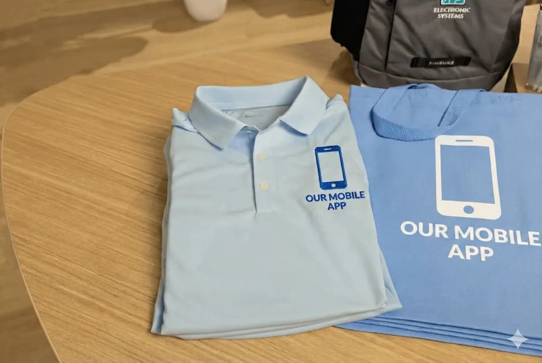 custom t-shirts with mobile app promos