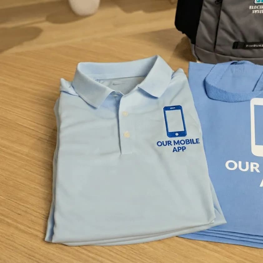 custom t-shirts with mobile app promos