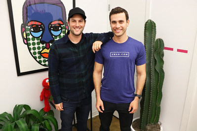 Swag.com co-founders Jeremy Parker and Josh Orbach pose together