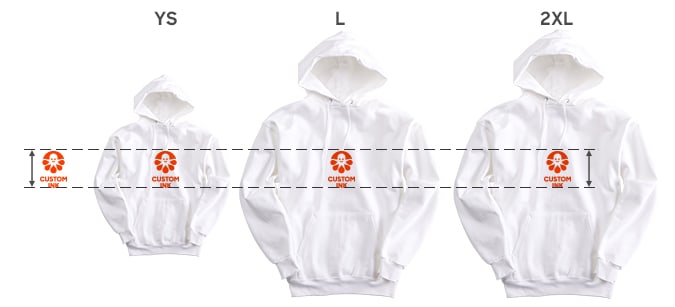 Custom Ink Hoodie Size Chart