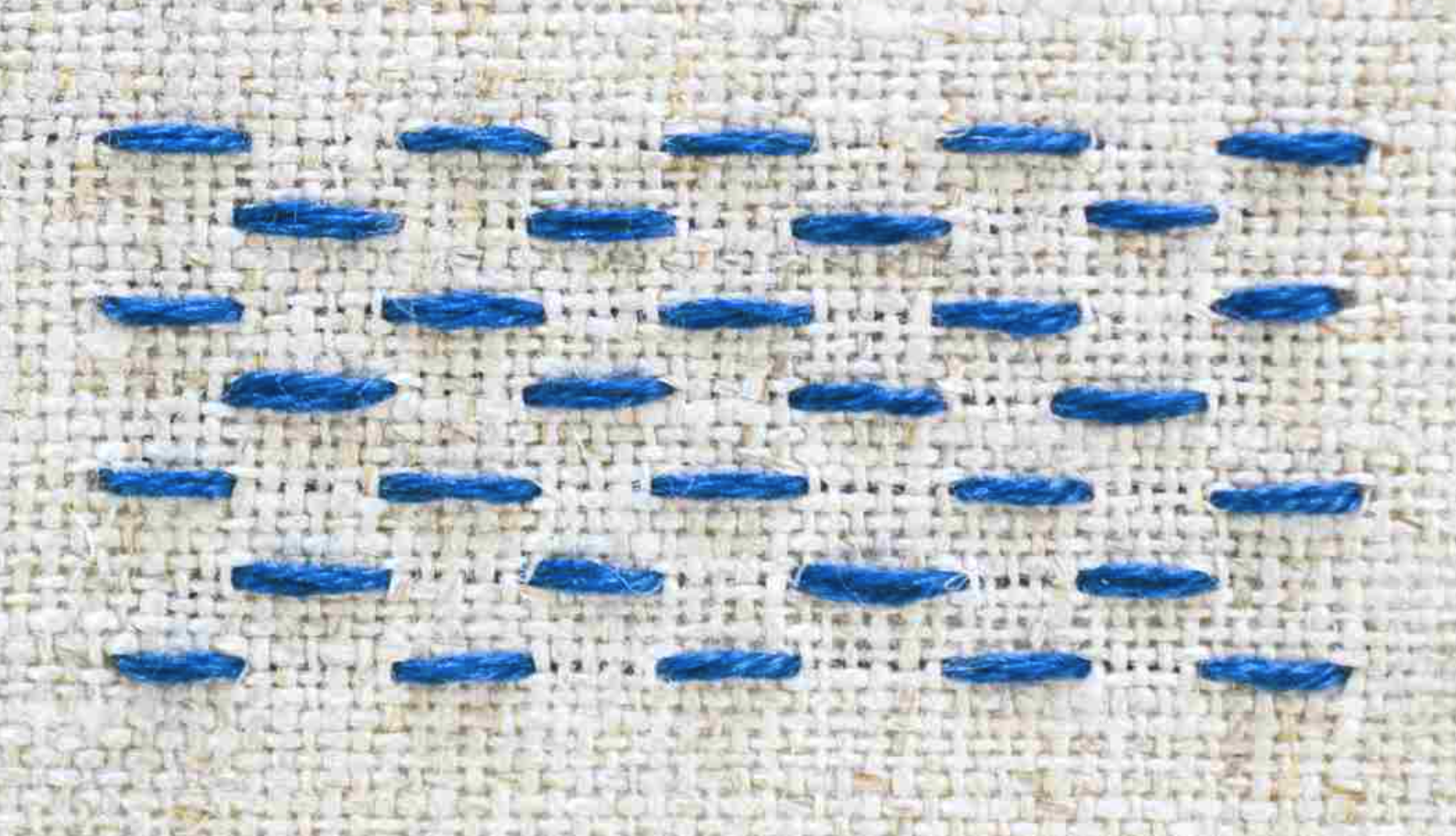 Example of running stitch