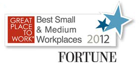 2012 Great Place to Work - Best Small & Medium Workplaces Image