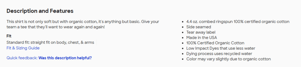 100% organic cotton custom t shirt